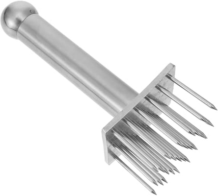 Gatuida Attendrisseur de Viande Inoxydable Grand Format avec Aiguilles pour Attendrir et Attendrir Steak Poulet Porc Outil de Cuisine Facile à Nettoyer