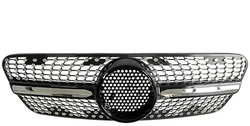 Grille Pare-Chocs Pour Mercedes Pour Benz W163 ML Classe 1999-2004 Calandre Course Pare-chocs Avant Maille Grille Avec Couverture Anti-insectes(Style 1)