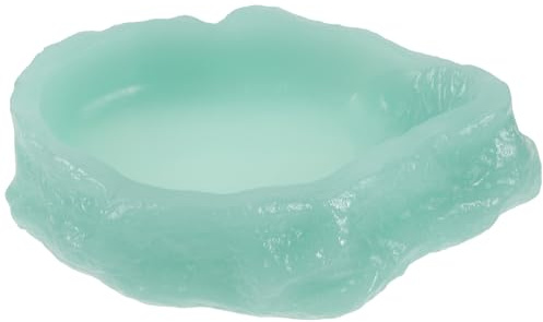 NOLITOY Ciotola Luminescente per Rettili e Tartarughe Vaschetta Acqua e Cibo in Resina Sicura Superficie Liscia Facile da Pulire Adatta Lucertole Ricci e Piccoli Animali Alimentatore
