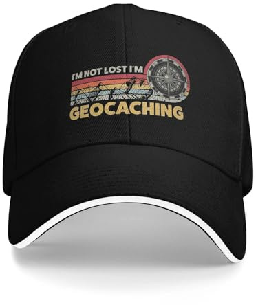 Je ne suis Pas Perdu, Je Fais du géocaching fête à la Piscine, Casquettes de Baseball, Chapeau de Plage Haut de Gamme Masculin, Casquette de Camionneur Hip-hop, Coton