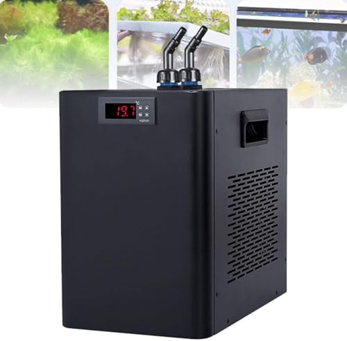 HaiZethonic Ice Bath Water Chiller,Aquarium Water Chiller,Cooler Cooling Adjustable,5-40℃ Constant Temperature Device,Rapid Cooling Compressor,For Hydroponics/Aquatic Life/Fish Tanks 160L
