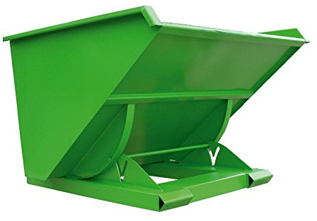 TAP 44002 Benne Auto-Basculante, benne sur socle, 540 L, 1500 mm x 1120 mm x 980 mm, charge admissible 1000 kg, Laqué vert