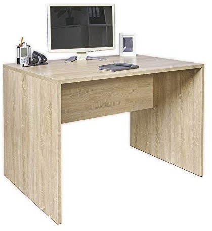 mutatio Schreibtisch Kinder - PC Tisch - Gaming Tisch - [Funktional und Robust] - Kleiner Tisch - Arbeitstisch - Bürotisch - Büro Möbel - Sonoma-Eiche B 110 cm x H 75 cm x T 75 cm | Büro Tisch