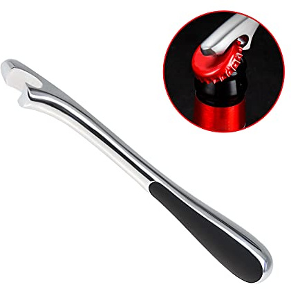 Andiker Apribottiglie in metallo resistente con impugnatura in gomma antiscivolo, molto adatto per famiglie, ristoranti, feste e come regalo