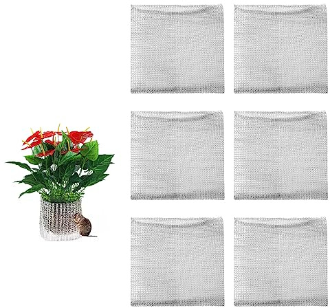Wurzelschutz aus Edelstahl, Wurzelschutzkörbe für Wühlmaus, Drahtgitter Wühlmausgitter Metallnetzbeutel Blumen Nagetiersichere Drahtkörbe für Pflanzen, Beeren, Gemüse, Wurzelschutz (6PCS 35*35cm)