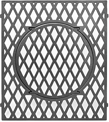 Onlyfire Gusseisen Grillrost mit Herausnehmbarem Rundeinsatz, für Weber Genesis 2022 E/S 325, E/S/EPX 335, E/S/SPX-435 Gasgrill, für Genesis 300&400 Serie (Erforderlich Weber Crafted Grate), 42x47,7cm