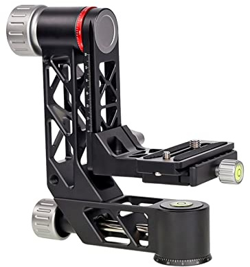 HUIOP XGH-3 Panoramic Gimbal Tripod Head Aluminum Alloy Material with QR Plate 1/4 Inch and 3/8 Inch Screw Interface for Bird Watching Photography Camera Tripod