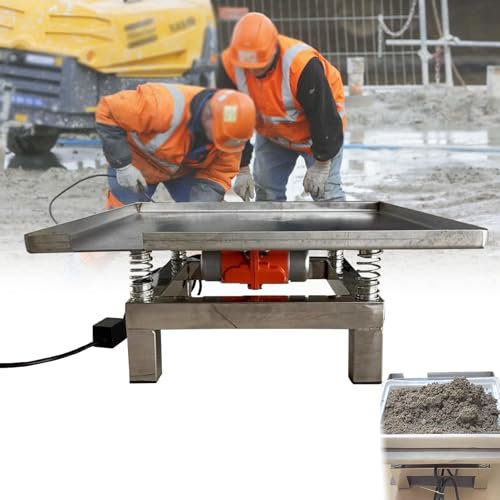 Hydravex Banc D'Essai De Vibration 50x50cm en Acier Inoxydable, Agitateur à BéTon 220v, Bloc D'Essai De Banc D'Essai De Vibration, Plate-Forme De Vibration, Table Vibrante éLectrique 3000 TR/Min
