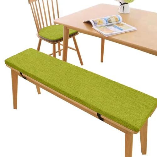 PPGE Home Bankauflage Bankkissen, Polsterauflage Auflage für Gartenbank & Hollywoodschaukel, Bequeme Waschbare Sitzauflage Sitzkissen Bank(Warmes Grau)(Size:140×30×5cm,Color:Grasgrün)