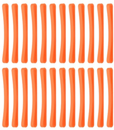 PATIKIL 3 Rubber Bands, 24 Pcs Durable Elastic Stretchy Bands for Books, Notebooks, Art, Traps, Exercise, Cooking, Orange