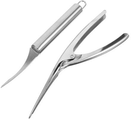 PRETYZOOM Sbucciatore Professionale per Gamberetti Rimuove Squame con Pinza Utensile Portatile per Pesce e Gamberetti Acciaio Inossidabile Uso Quotidiano in Cucina Campeggio