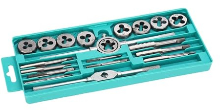 Juego de 20 machos de roscar y terrajas, herramientas manuales