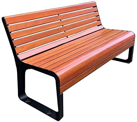 Parkbank im nordischen Stil aus Metall für den Außenbereich mit Rückenlehne für Garten und Terrasse, quadratisches Design, Strandkorb für Einkaufszentren und Ruhebereiche, langlebige und stilvolle