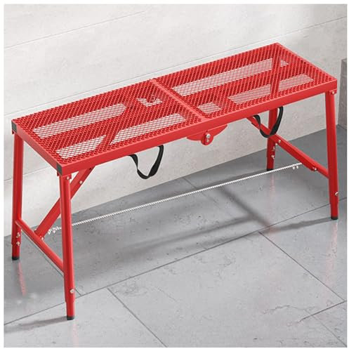 Piattaforma di ponteggio pieghevole resistente regolabile per lavaggio auto e cartongesso banco da lavoro portatile scaletta sgabello ponteggio panca