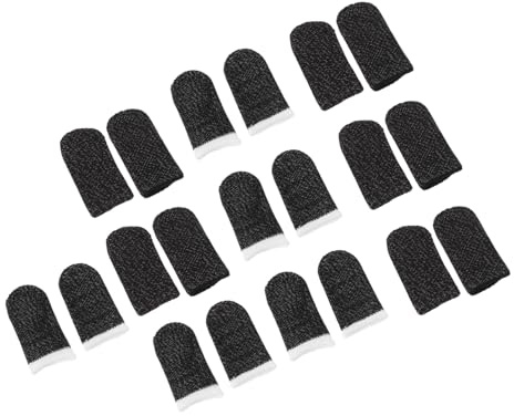 OKUMEYR Fingerschutz aus Nylon und Silberfaser 10 Paar für Gaming | Schweißabweisend, Elastisch und Angenehm zu Tragen, Geeignet für Viele Finger, für Mobiles Spielen und E-sport