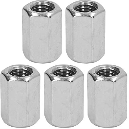 Mavaol 5er-Pack Sechskant-Kupplungsmuttern M12 x 1,75, Edelstahl, 30 mm, rostbeständig, Gewindestangenverbinder für Heimwerker-Reparaturen und Installationen