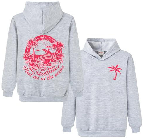 Xpialong Gifts Pink Hoodie Palm Boys Girls Pullovers Hoodies Children's Tops Jumper