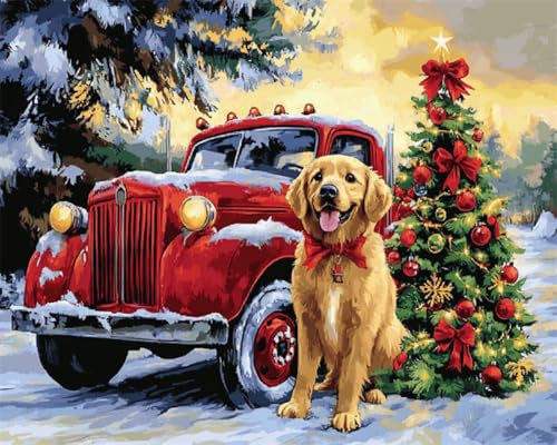 N.LANSHAN DIY Teppich DIY Set Cartoon Hund Und Auto Knüpfpackungen Für Anfänger,Senioren Und 3D-Heimwerker. Teppich-Set. 90x120cm