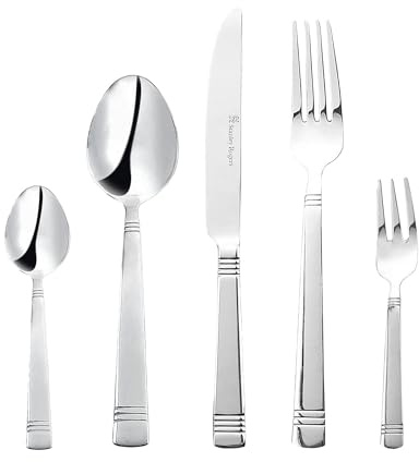 Stanley Rogers Victoria Besteckset 30-teilig - Elegantes Design für 6 Personen mit Gabel, Löffel, Messer, Kuchengabel und Kaffeelöffel