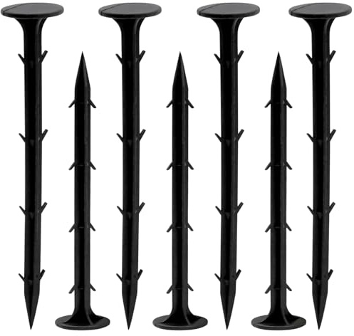 INHEMING 100PCS Erdanker Unkrautvlies extra stark, 16cm/20cm Erdnägel, Erdnägel aus bruchfestem Kunststoff, Unkrautvlies Haken für Sicherheitsnetz, Maulwurfgitter, Drainagevlies, Teichvlies