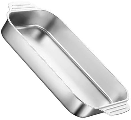 VICASKY Rectangular Stainless Steel Baking Sheet Pan 41x24x5.3cm Thickened Metal Roast Pan for Oven and Induction Cooker, Deep Fish Roasting Tray Suitable for BBQ and Kitchen Baking