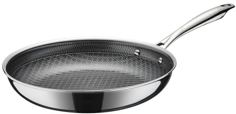 Cuisinart FusionElite+ Hybrid Nonstick Tri-Ply Stainless Steel Skillet, 10″ Skillet Frying Pan with PURELYSEAR Ceramic Nonstick Technology, Scratch Proof, Cool Grip Handles, Dishwasher Safe