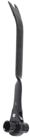 Opatiny Clé à cliquet 4 en 1 avec fonction marteau et levier en acier au chrome vanadium forgé, tailles 17-19 mm et 18-19 mm, noir