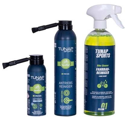 TUNAP SPORTS Fahrrad Winterpflege-Set | Schutz vor Salz, Nässe & Kälte | Spezialpflege für Herbst- & Winterfahrten | Zuverlässige Performance bei jedem Wetter | Made in Germany