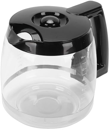 Oreilet Coffee Pot Replacement, Glass Coffee Maker Replacement Carafe with Handle, Heat Cold Proof Espresso Machine Coffeepot, Easy to Clean (for CUISINART 14 Cup 2.1L)