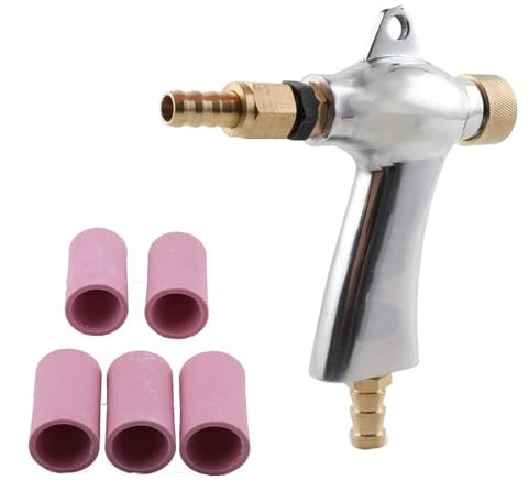 Sandblaster Gun Kit - Aluminum Alloy Sandblasting Cabinet with 5 Ceramic Nozzles for Efficient Operation