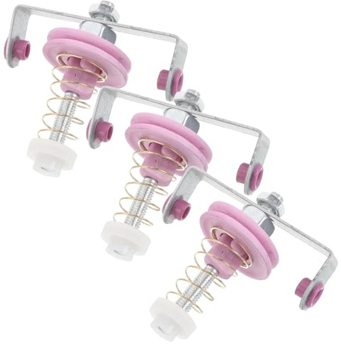 Beavorty 3pcs Knitting Machine Yarn Tensioner Spring Set, Removable Textile Machine Replacement Parts with Mirror Oxidized Aluminum Ceramic for Circular Knitting and Weaving Loom