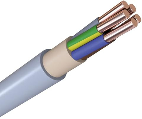 WITTKOWARE NYM-J Mantelleitung (Elektro Installationskabel), Mantelfarbe grau, 5x2,5mm², Kabellänge 50m
