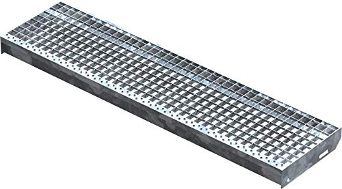 Fenau – 1200 x 305 mm – galler nivå (R11) XSL, MW: 30/30 mm, galvaniserad, trappsteg i stål enligt DIN-standard, lämplig för flykttrappor, halkskyddseffekt