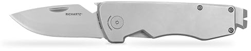 RICHARTZ WORKPRO 11+ | Multifunktionsmesser mit 11 Funktionen inkl. Stemmeisen | rostfreier Edelstahl | Multitool Messer mit Safety-Lock-Verriegelung | für DIY-Projekte & Outdoor