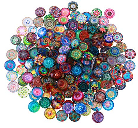 EXCEART Glasnuggets Bunt 20mm Orientalisch Basteln Cabochons Mosaikfliesen 200 Gemischte DIY Anh?nger Schmuckherstellung Bastelbedarf Glasnuggets Bunt Kinder Glasnuggets Klein