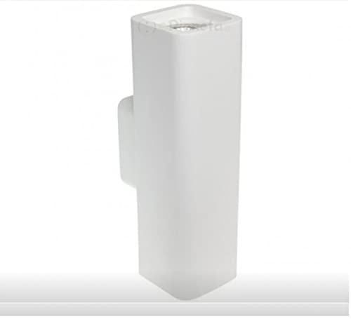 Applique da parete in gesso rettangolare attacco GU10 lampada doppia emissione di luce verticale lineare bianco verniciabile