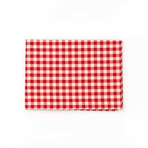 PARAMAISON Tovaglia Rettangolare Quadretti Country Rosso 140x140 4 Posti