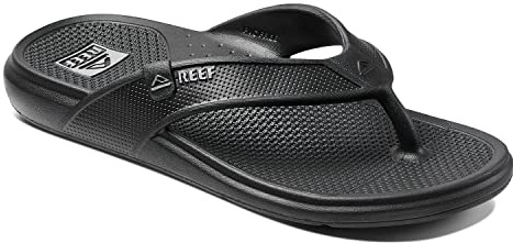 REEF Oasis Tongs pour homme imperméables, légères et souples, soutien de la voûte plantaire, noir, 39 EU