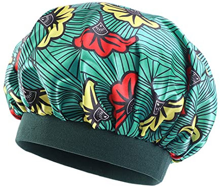 Satin-Haube, afrikanisches Muster, bedruckt, Nachtschlafmütze, Baby-Haarpflege, Wickeltuch, modisches Haar-Accessoire, Kinder, Blume, GN