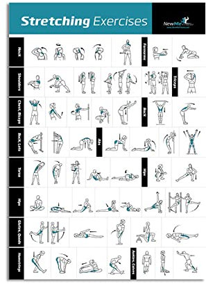 REYTOL Stretching -Übungen Fitness Sport Canvas Poster Fitnessstudio Inspirierende Wand Bilder -Trainingstraining Chalten Schlafzimmer Wohnkultur Bilder（Kein Rahmen）