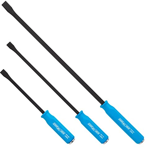 CHANNELLOCK 3-teiliges professionelles Stemmeisen-Set mit 30,5 cm, 43,5 cm und 63,5 cm Brechstangen, hergestellt in den USA, geformter 4-seitiger strukturierter Griff