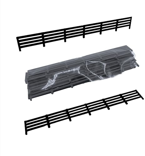 1:76 OO Gauge Fencing Scenery Miniature Modelling Panel Pack UK Model Railway - Black