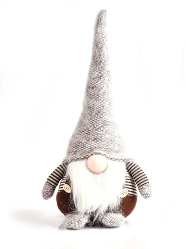 DUJSRZL Zwerg-Weihnachts-Plüsch-Ornament-Set, Weihnachtsbaum-Hängezwerge, Weihnachtsmann-Elf, hängende Heimdekoration, Urlaubsdekoration (braun)