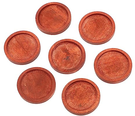 ORFOFE 10pcs Wood Base Glass Cover Accessory Miniature Garden Decor for Cake Base Home Shop Decor