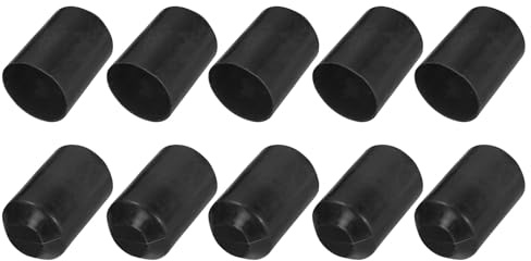 QUARKZMAN 15Pcs Embouts Thermorétractables 40mm ID x 60mm L 3:1 Ratio Noir | avec Adhésif Étanche pour Câbles Électriques