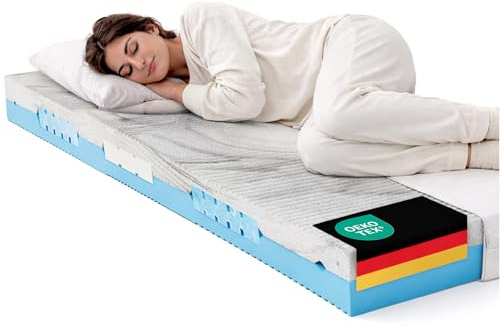 BeCo 2 Dreams Kaltschaummatratze 80 x 200 cm - Wendematratze H2/H3 | atmungsaktive 7-Zonen-Matratze mit ergonomischer Körperanpassung - Stiftung Warentest GUT 03/2023 - Oeko-TEX Made in Germany
