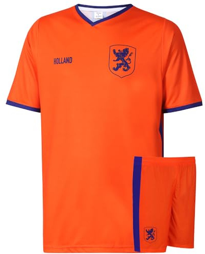 Niederländische Nationalmannschaft Fußball Trikot Set Heim - Orange - EM 2024 - Kinder und Erwachsene - Jungen - Sportsachen - Geschenk - Sport t Shirt - Sportbekleidung - Größe S
