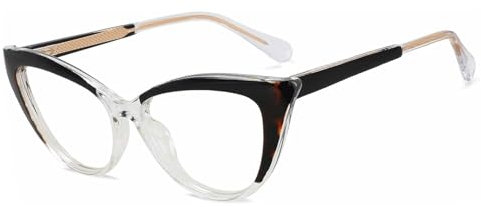 WxuuLTGJR Damen-Brillenfassungen, Cat's Eye-Herren-Brillenfassungen, Retro-Brillengestell, transparentes leichtes Titan-Brillengestell