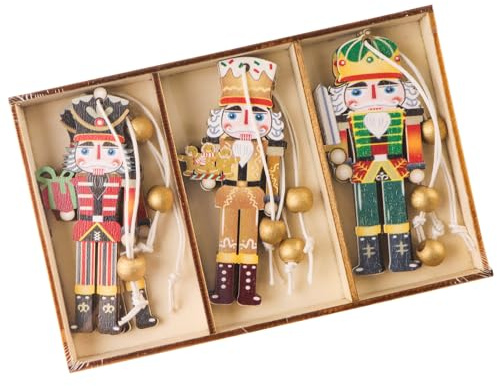 9 pcs Nussknacker Weihnachtsschmuck Christbaumschmuck Soldatenpuppe Holz Weihnachtliche Nussknacker Weihnachts-Nussknacker-Figuren Tütenfüller für Weihnachtsfeiern Weihnachten Hölzern Zubehör A
