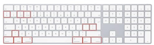 Standard Keyboard to Mac Keyboard Modifier Stickers (Black)